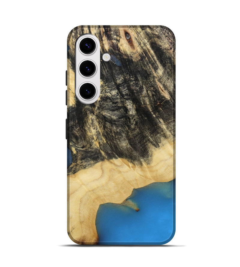 Galaxy S25 Wood Live Edge Phone Case - Steven (Blue, 811462)