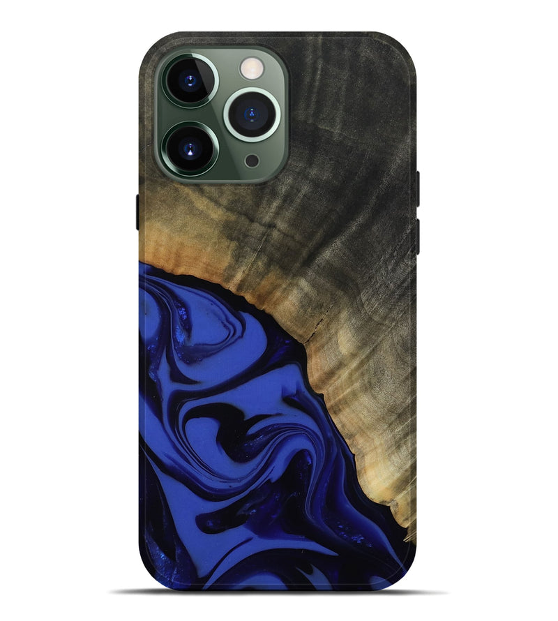 iPhone 13 Pro Max Wood Live Edge Phone Case - Kenneth (Blue, 811464)