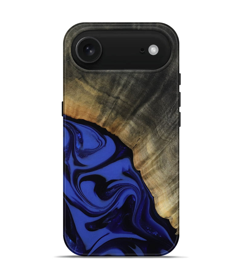 iPhone 17 Air Wood Live Edge Phone Case - Kenneth (Blue, 811464)