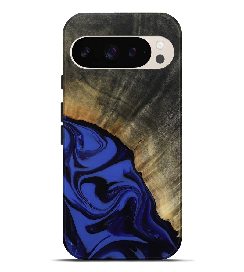 Pixel 9 Pro XL Wood Live Edge Phone Case - Kenneth (Blue, 811464)