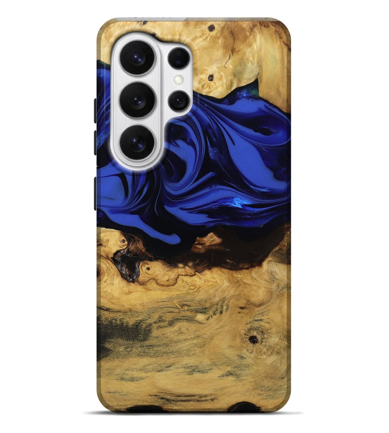 Galaxy S26 Ultra Wood Live Edge Phone Case - Percy (Blue, 811466)