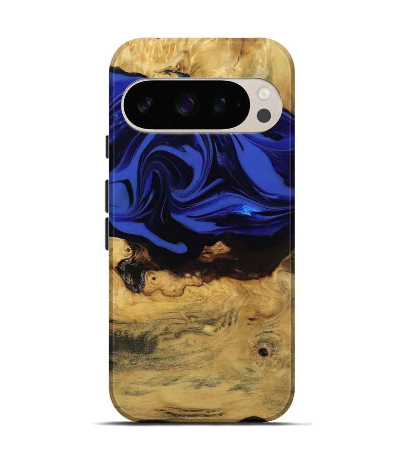Pixel 10 Wood Live Edge Phone Case - Percy (Blue, 811466)