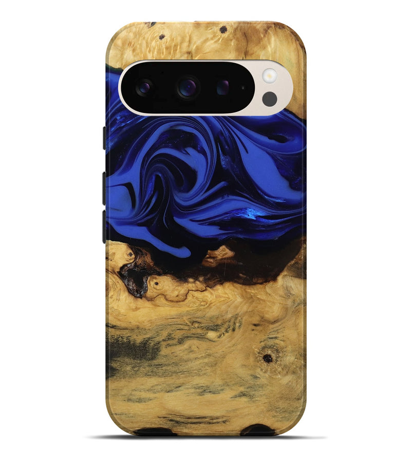 Pixel 9 Pro XL Wood Live Edge Phone Case - Percy (Blue, 811466)