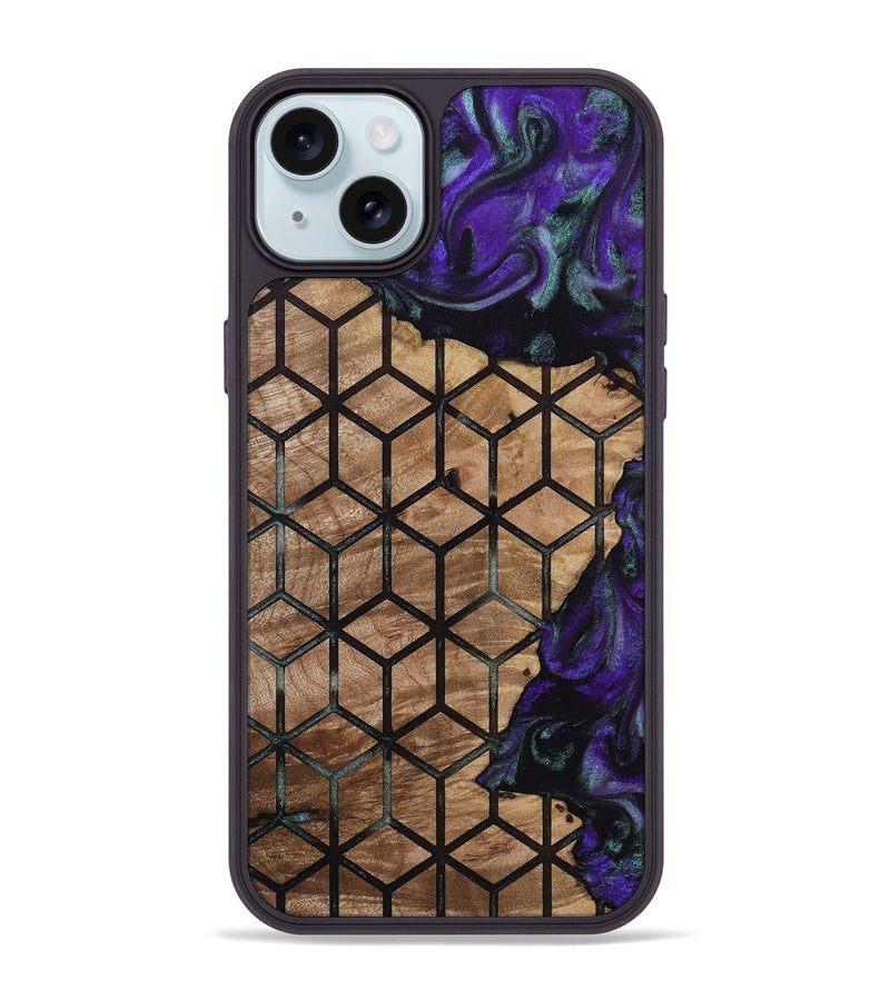 iPhone 15 Plus Wood Phone Case - Jean (Pattern, 811469)