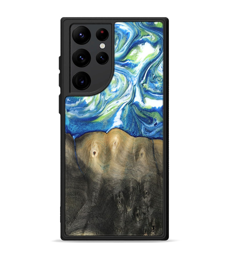 Galaxy S22 Ultra Wood Phone Case - Zaniyah (Blue, 811476)