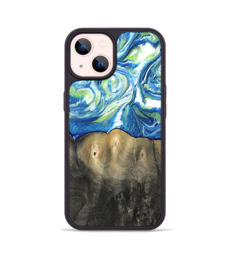 iPhone 14 Wood Phone Case - Zaniyah (Blue, 811476)