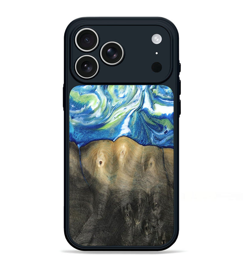 iPhone 17 Pro Max Wood Phone Case - Zaniyah (Blue, 811476)