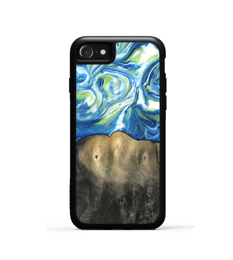 iPhone SE Wood Phone Case - Zaniyah (Blue, 811476)