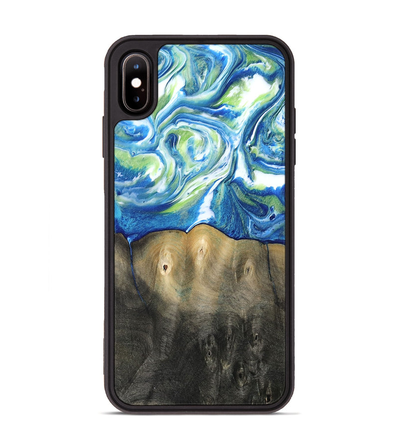 iPhone Xs Max Wood Phone Case - Zaniyah (Blue, 811476)
