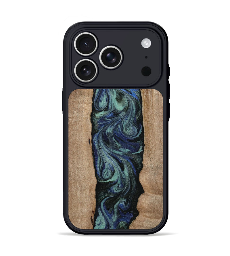 iPhone 17 Pro Wood Phone Case - Zyon (Blue, 811479)