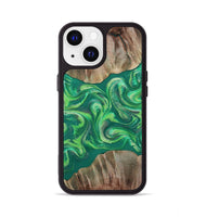 iPhone 13 Wood Phone Case - Izan (Green, 811559)