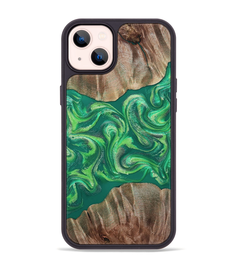 iPhone 14 Plus Wood Phone Case - Izan (Green, 811559)