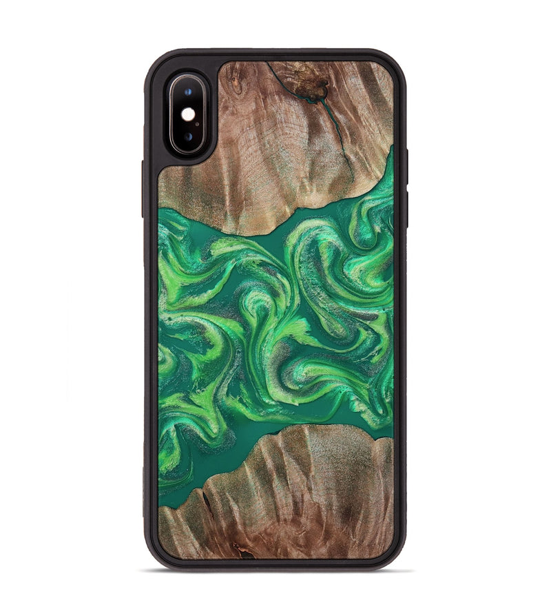 iPhone Xs Max Wood Phone Case - Izan (Green, 811559)