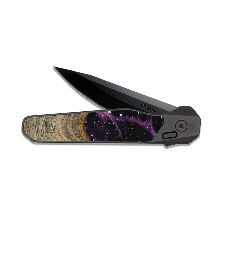 EDC Dark Slate Wood Pocket Knife - Kory (Cosmos, 811613)
