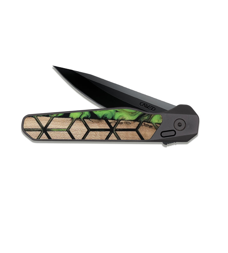 EDC Dark Slate Wood Pocket Knife - Delois (Pattern, 811661)