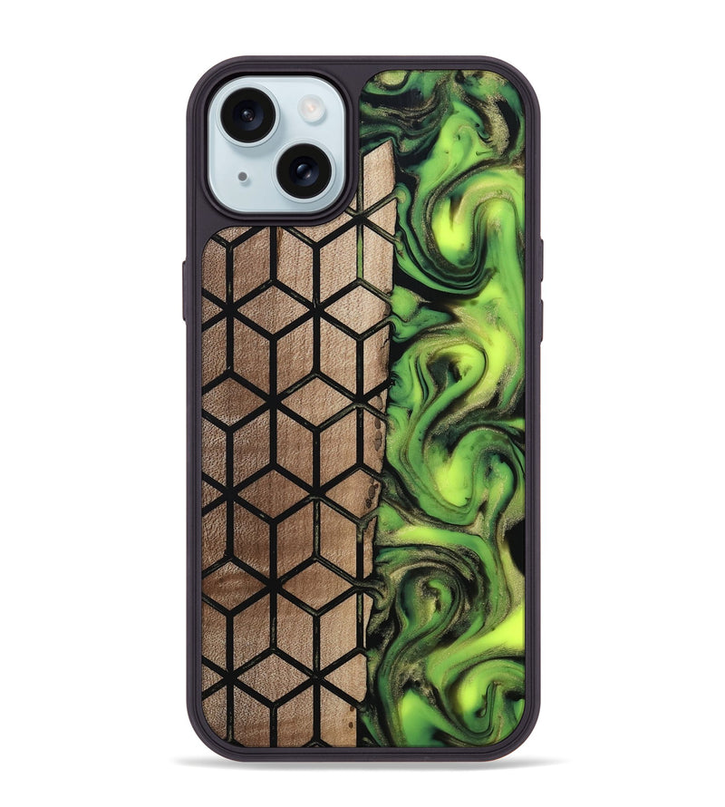 iPhone 15 Plus Wood Phone Case - Delois (Pattern, 811661)