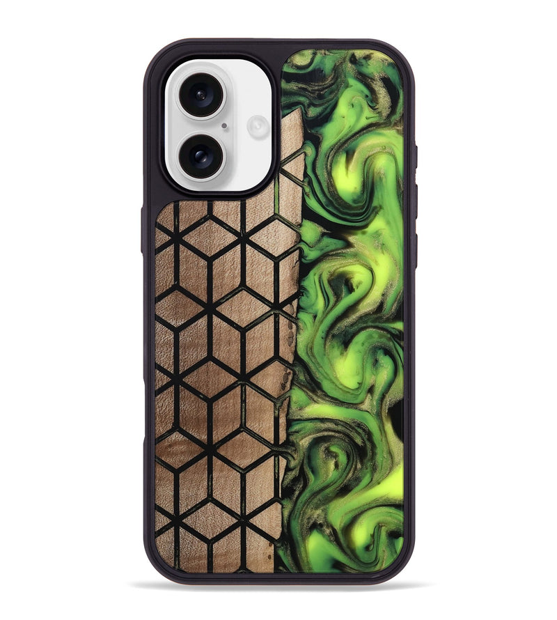 iPhone 16 Plus Wood Phone Case - Delois (Pattern, 811661)