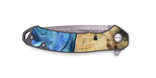 EDC Wood Pocket Knife - Hazel (Blue, 811663)