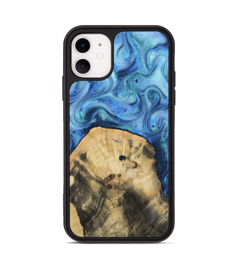iPhone 11 Wood Phone Case - Hazel (Blue, 811663)