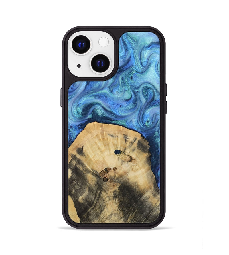 iPhone 13 Wood Phone Case - Hazel (Blue, 811663)