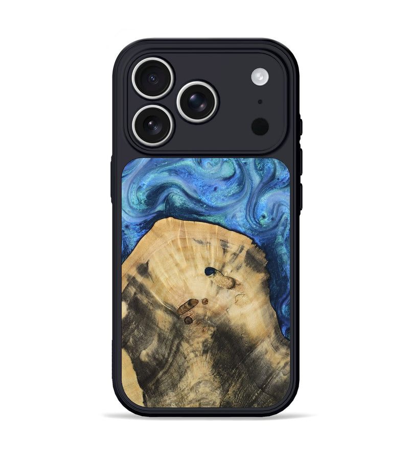 iPhone 17 Pro Wood Phone Case - Hazel (Blue, 811663)