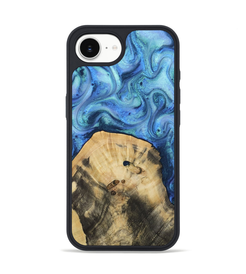 iPhone 17e Wood Phone Case - Hazel (Blue, 811663)