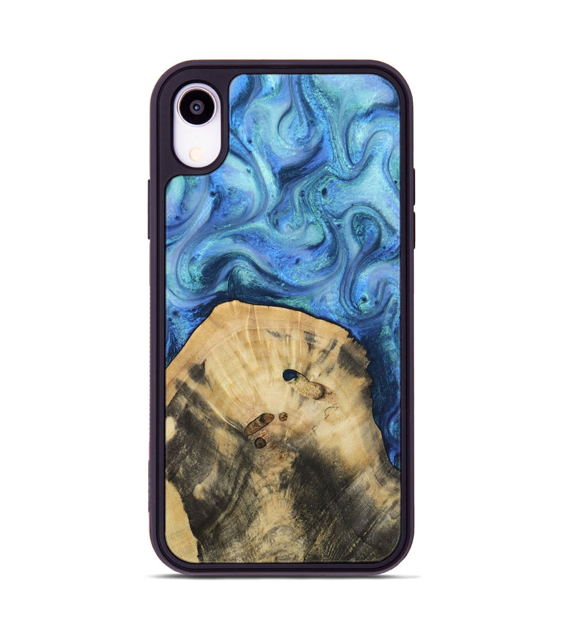 iPhone Xr Wood Phone Case - Hazel (Blue, 811663)
