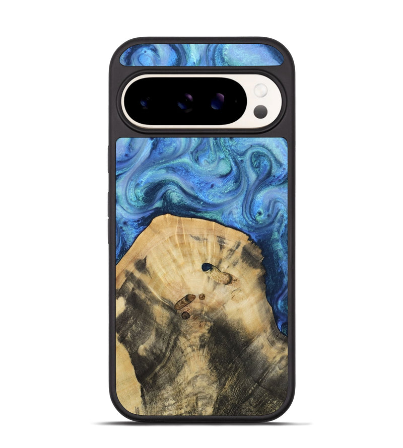Pixel 9 Wood Phone Case - Hazel (Blue, 811663)