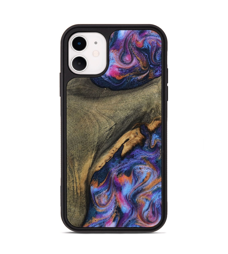 iPhone 11 Wood Phone Case - Lashawn (Blue, 811664)