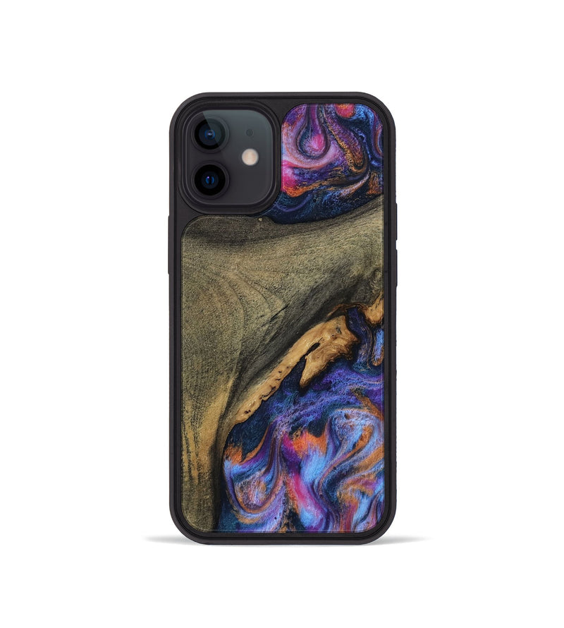 iPhone 12 mini Wood Phone Case - Lashawn (Blue, 811664)