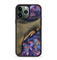 iPhone 13 Pro Max Wood Phone Case - Lashawn (Blue, 811664)
