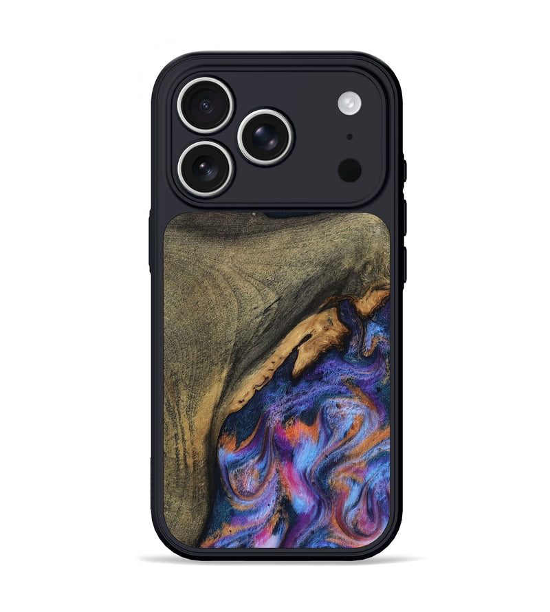 iPhone 17 Pro Wood Phone Case - Lashawn (Blue, 811664)