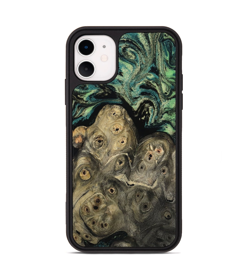iPhone 11 Wood Phone Case - Sonji (Green, 811667)