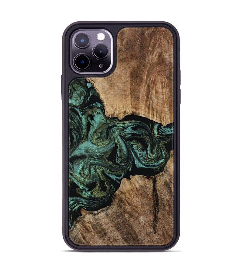 iPhone 11 Pro Max Wood Phone Case - Brynlee (Green, 811668)