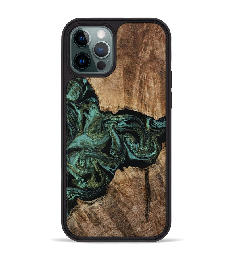 iPhone 12 Pro Max Wood Phone Case - Brynlee (Green, 811668)