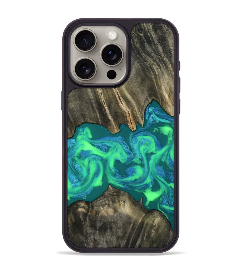 iPhone 15 Pro Max Wood Phone Case - Luann (Green, 811670)