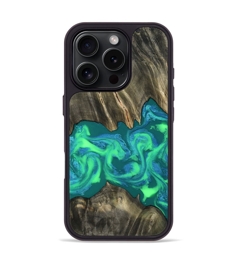 iPhone 16 Pro Wood Phone Case - Luann (Green, 811670)