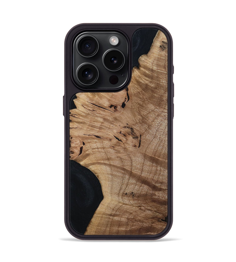 iPhone 15 Pro Wood Phone Case - Hana (Wood Burl, 811716)