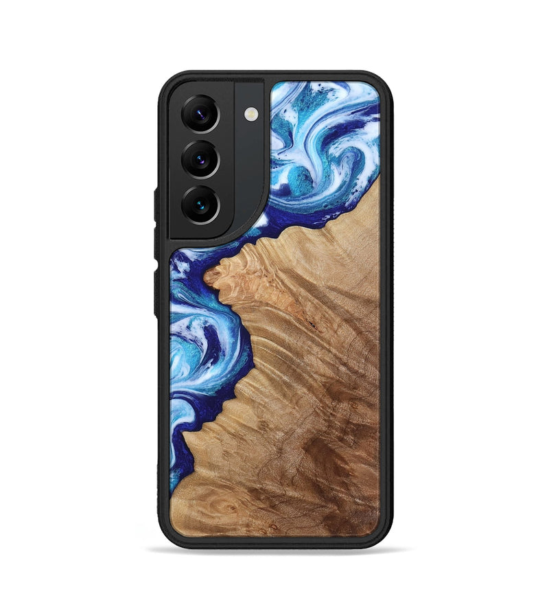 Galaxy S22 Wood Phone Case - Adah (Blue, 811742)