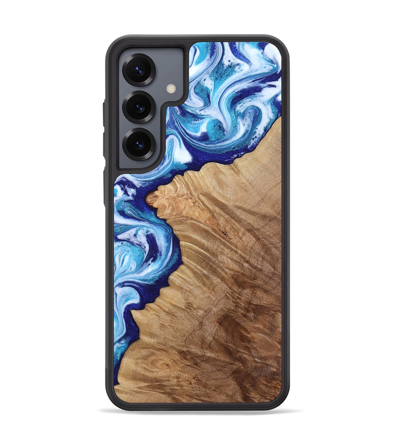 Galaxy S25 Plus Wood Phone Case - Adah (Blue, 811742)