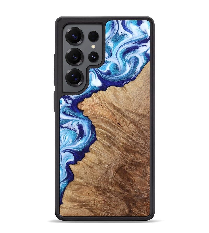 Galaxy S25 Ultra Wood Phone Case - Adah (Blue, 811742)