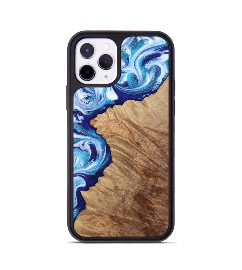 iPhone 11 Pro Wood Phone Case - Adah (Blue, 811742)