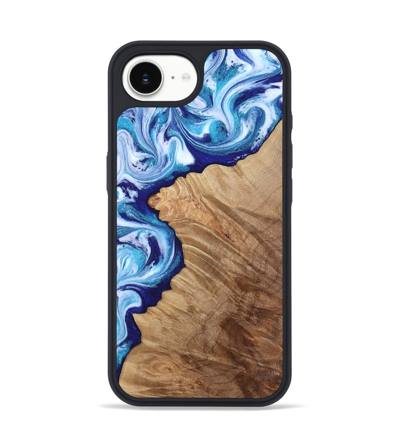 iPhone 17e Wood Phone Case - Adah (Blue, 811742)