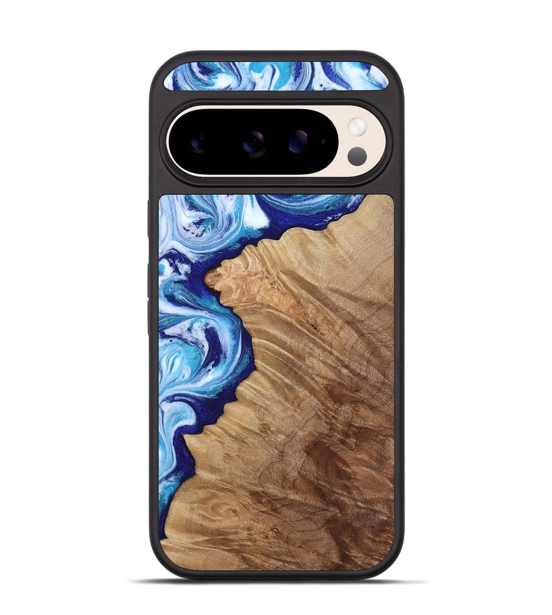Pixel 10 Wood Phone Case - Adah (Blue, 811742)