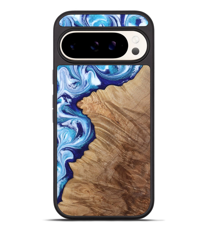 Pixel 9 Pro XL Wood Phone Case - Adah (Blue, 811742)