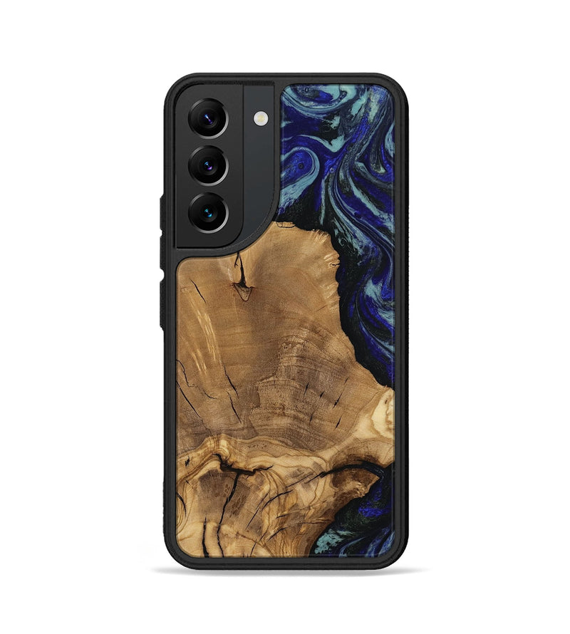 Galaxy S22 Wood Phone Case - Dayna (Blue, 811745)