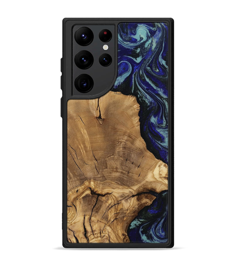 Galaxy S22 Ultra Wood Phone Case - Dayna (Blue, 811745)