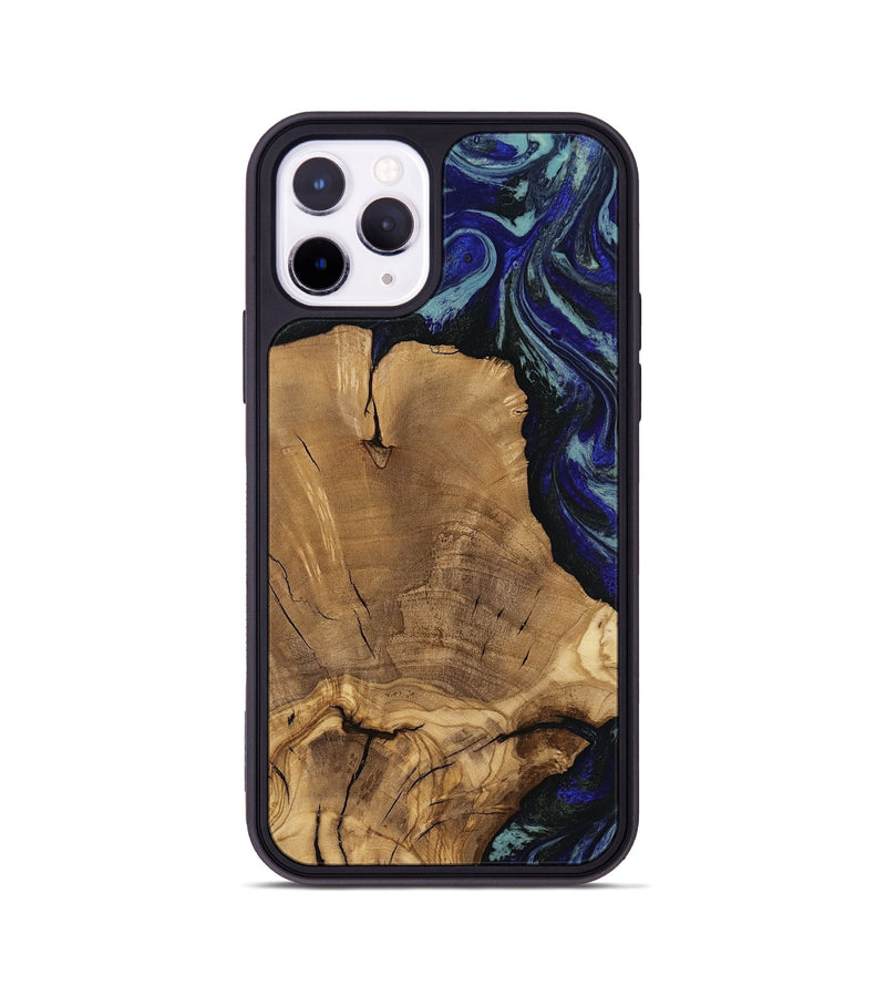 iPhone 11 Pro Wood Phone Case - Dayna (Blue, 811745)