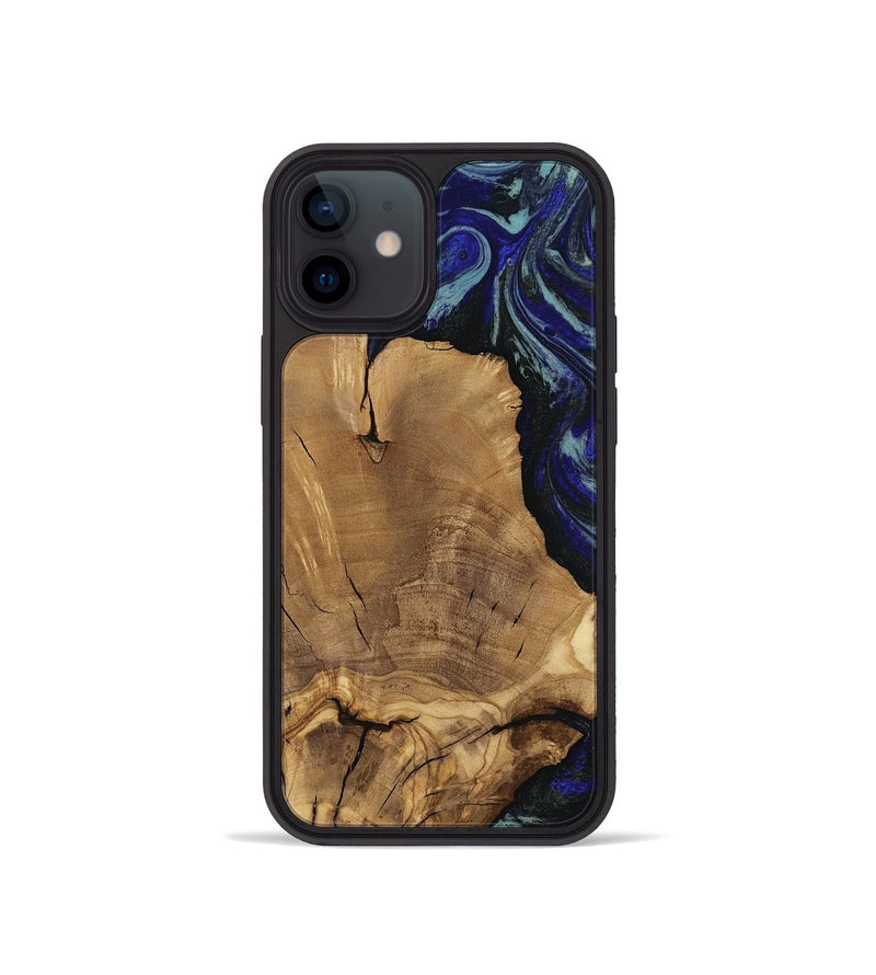 iPhone 12 mini Wood Phone Case - Dayna (Blue, 811745)