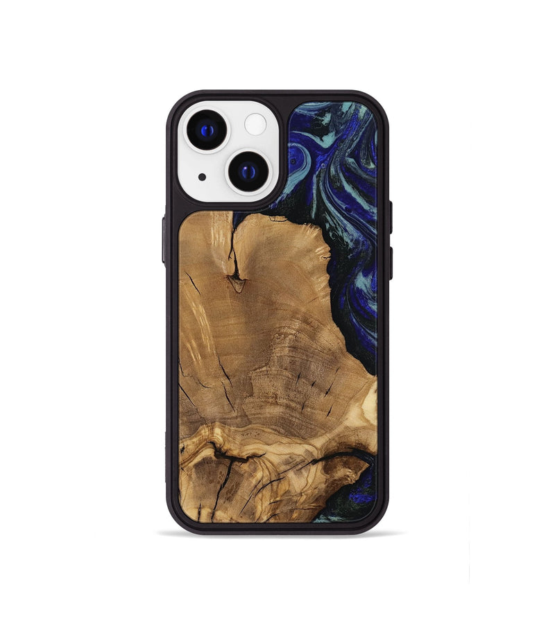 iPhone 13 mini Wood Phone Case - Dayna (Blue, 811745)